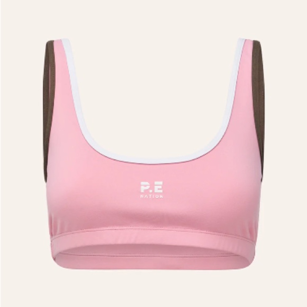 P.E NATION Soft Luxe Scoop Bra In Candy Pink